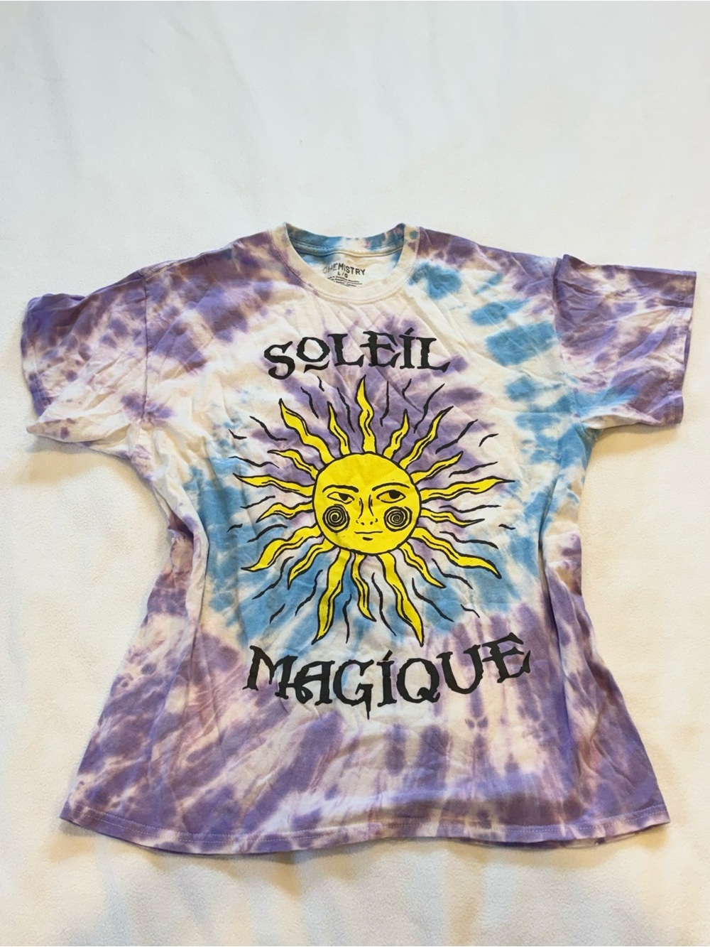 Chemistry Purple and Blue Tie-Dye Crewneck Tee